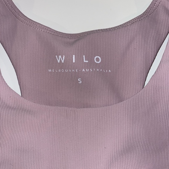 Mauve Pink Wilo Cropped Workout Top - Picture 3 of 3